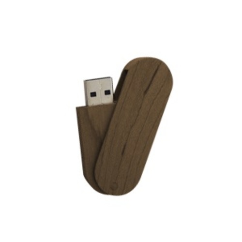 Memoria USB giratoria de madera 4 Gb.